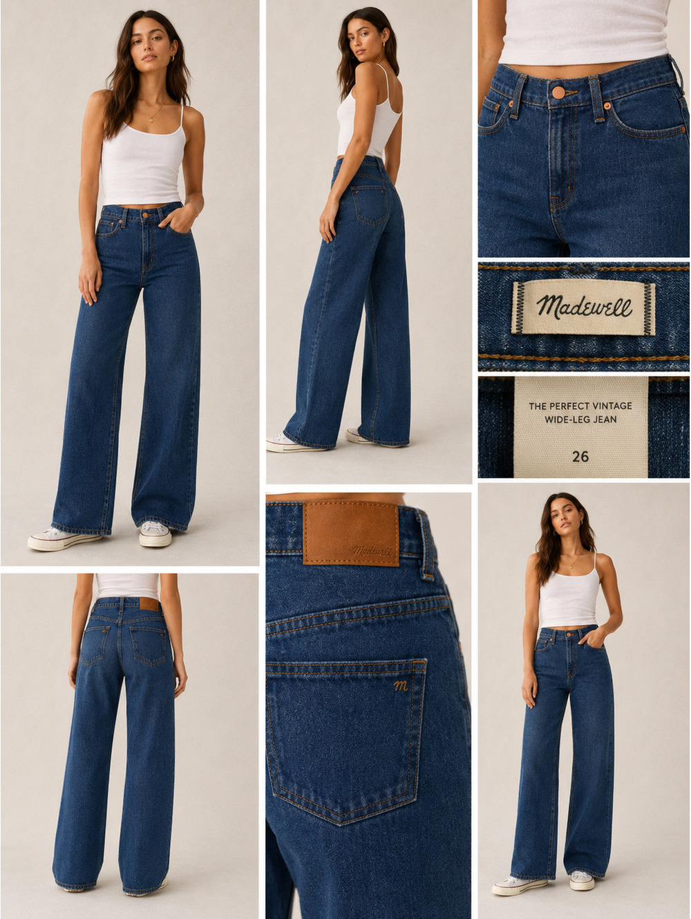 Madewell The Perfect Vintage Wide-Leg Jean Size 26